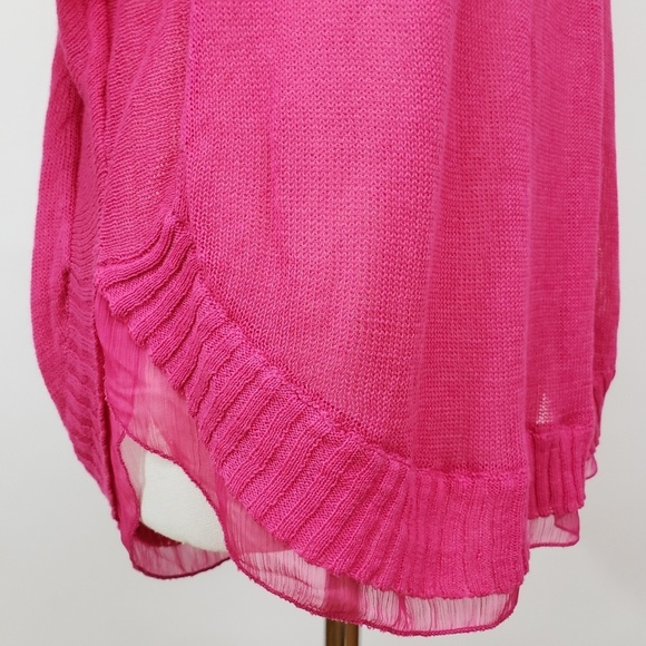 a.moon Lightweight Raglan Dolman Sleeve Knit Top M - Picture 6 of 8